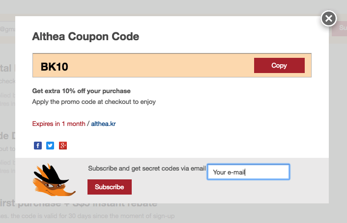 Althea Coupon Code August 2021 - ILoveBargain Singapore