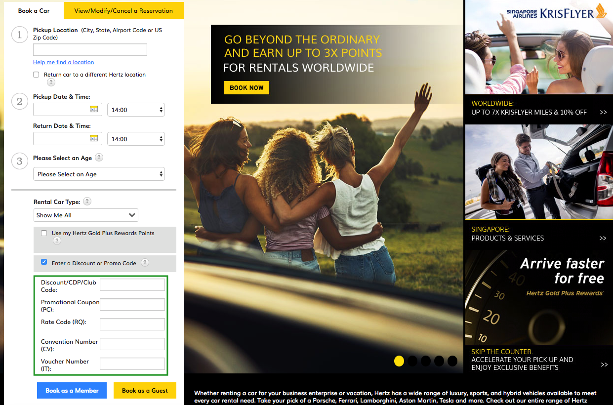 hertz rental car coupons