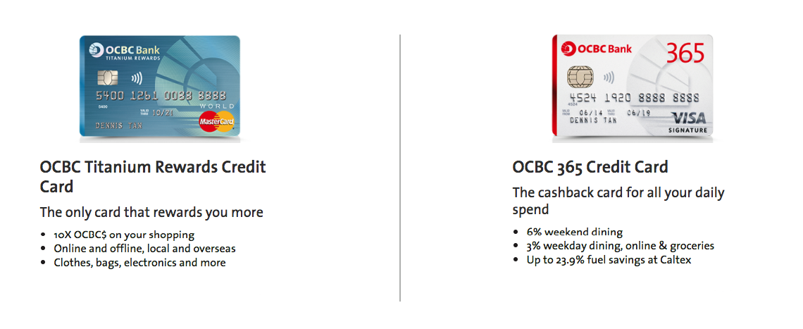 Ocbc Credit Card Promotion Credit Card Deals In Singapore Pt 1